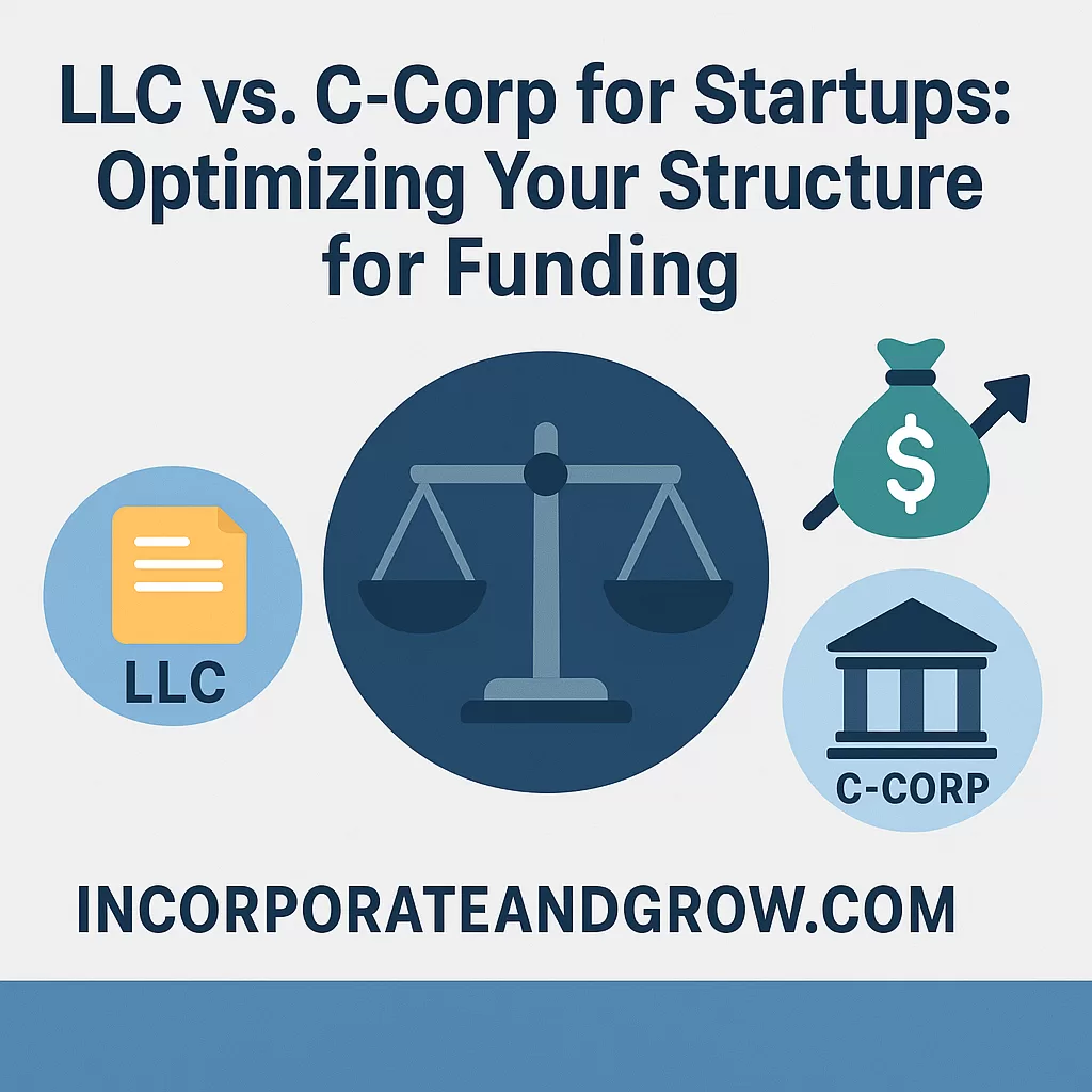 LLC vs C-Corp: Understand how your legal structure impacts funding, scalability, and investor appeal.
