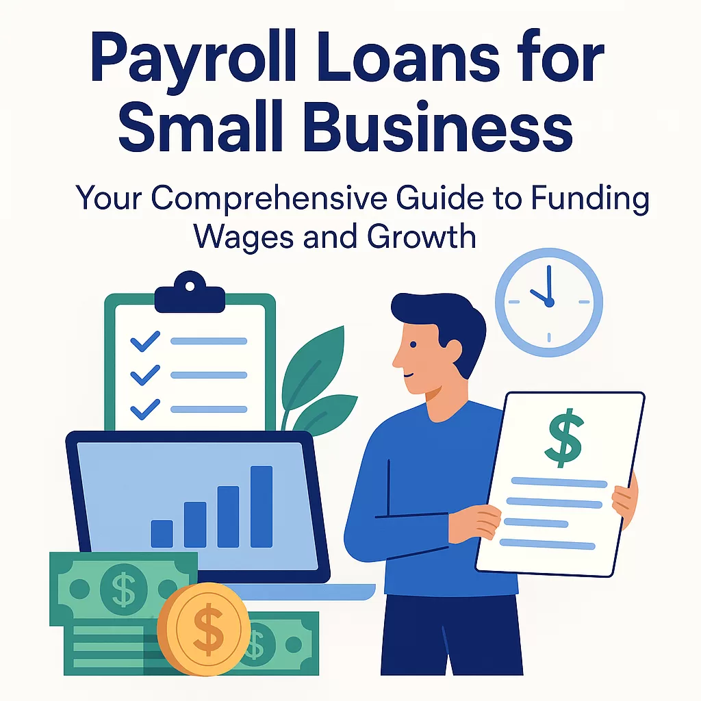 A focused small business owner reviewing financial documents related to payroll and funding on a tablet.